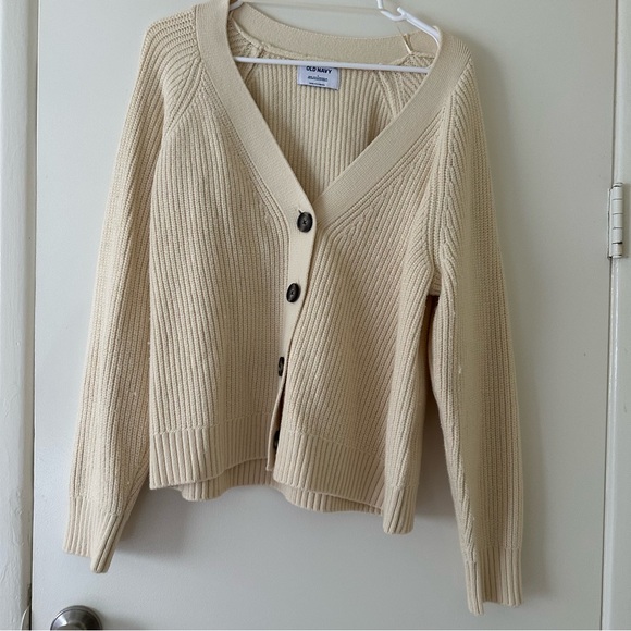Old Navy Beige Women's Cardigan Sweater - Picture 1 of 2